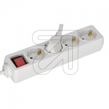 EGB<br>4-way socket outlet with switch 3m white EAN 4027236046455<br>Article-No: 045965