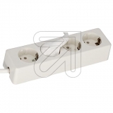 EGB<br>4-way socket strip 1 row 3x1.5 white 2m<br>Article-No: 046105
