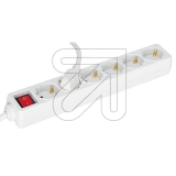 eltric<br>6-way socket strip with switch 1.5m white<br>Article-No: 047630