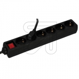 eltric<br>6-way socket strip with switch 3m black<br>Article-No: 047650
