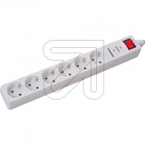 EGB<br>6-way socket with device protection overvoltage filter white 1.4m, EAN 4027236046424<br>Article-No: 047700
