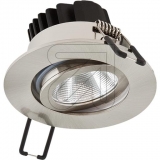EVN<br>LED recessed spotlight PC Ra> 90 IP65 Ø 83 T45 AØ 68mm swiveling 20° 6W 683lm 4000K stainless steel look PC650N61340<br>Article-No: 650185