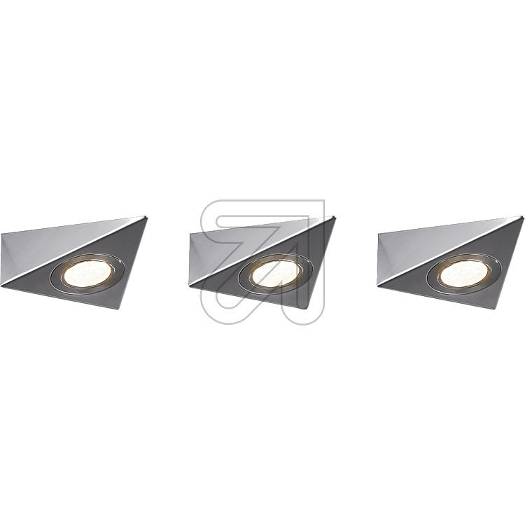 EVOTEC LED Küchen-Unterbau-Set 3flg Artikel-Nr: 16540 edelstahl 3000/4000K 677935