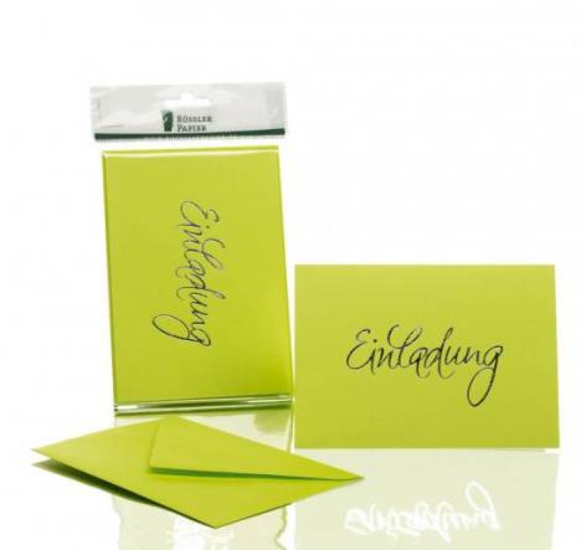 RösslerCard invitation general May green ribbed B6 hd 1181955022-Price for 5 Card(s)Article-No: 4014969555934