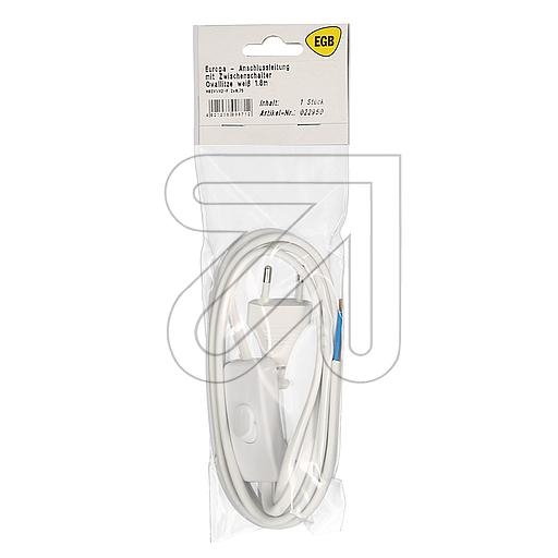 EGBSB Euro connection cable with switch white 1.8mArticle-No: 022950