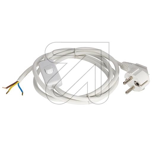 EGBConnection cable with intermediate switch white 1.8m H05VV-F3x0.75mm²Article-No: 026000