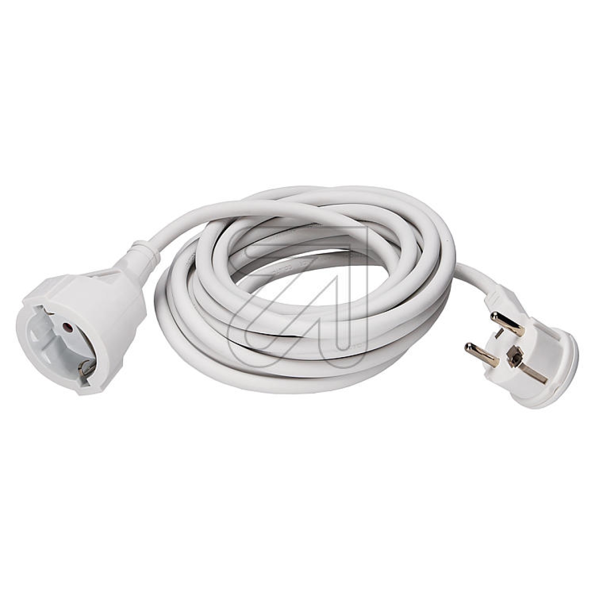 EGBExtension with flat plug, pure white 5m