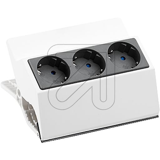 BachmannPEGGY socket strip with terminal white 500.000 3x Schuko socketArticle-No: 047065