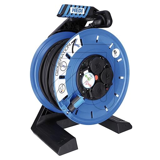Hediall-plastic cable reel Generation7 H07RN-F3G1.5 black 40m, item no. K740NTFArticle-No: 048320