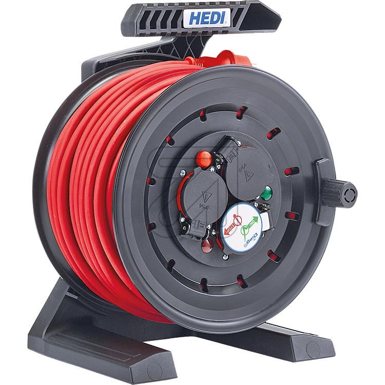 Hedi All-plastic cable drum Gen 7 Coworker H07RN-F 3G1.5 red 40m