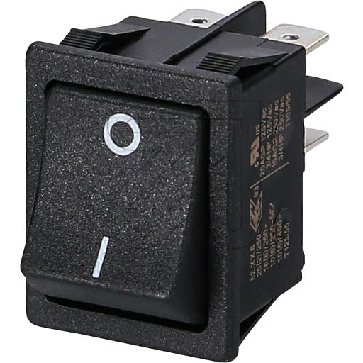 inter BärRocker switch 30x22mm 2-pole black/black