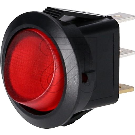 inter BärBuilt-in rocker switch round black/red 3630-813.22 illuminated