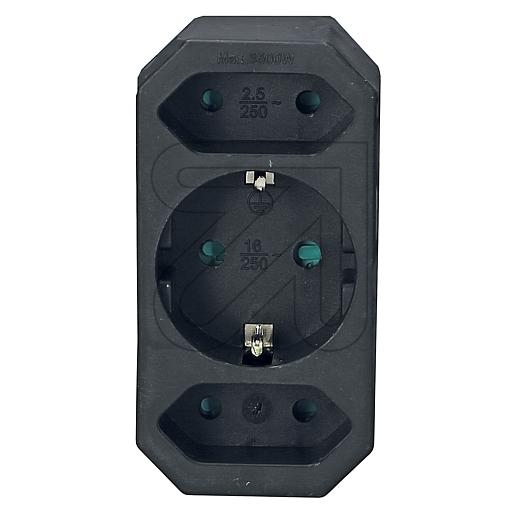 EGBSchuko-Euro-Adapter schwarzArtikel-Nr: 061480