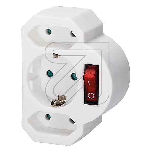 EGBKombi-Adapter 2+1 mit Schalter weißArtikel-Nr: 061510