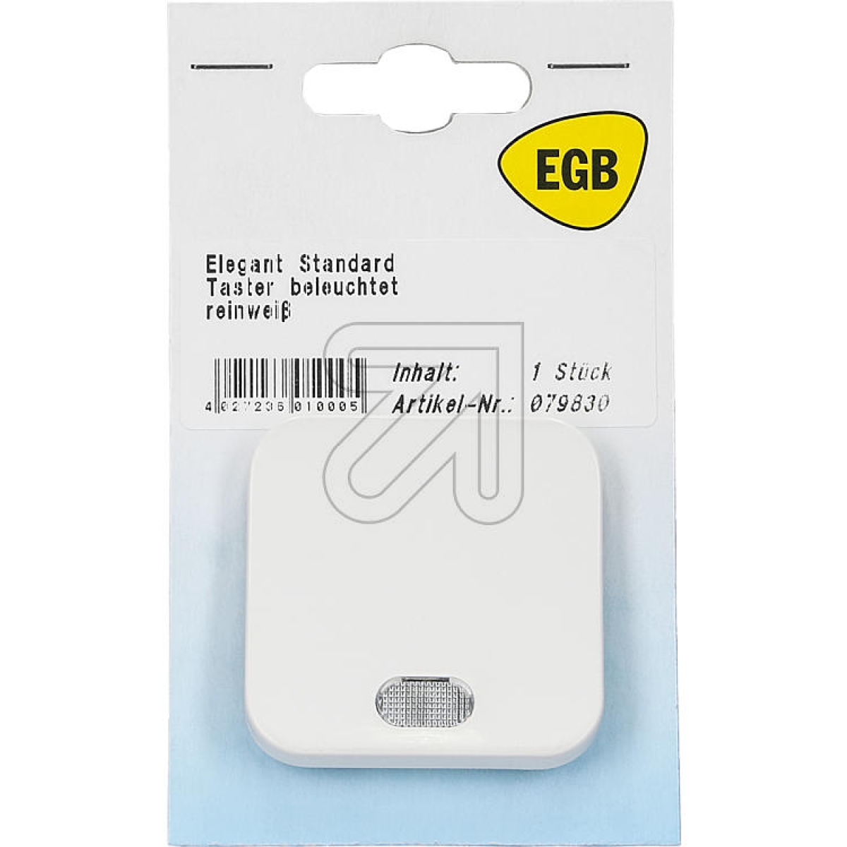 EGBElegant Standard pure white SB button NO, illuminatedArticle-No: 079830