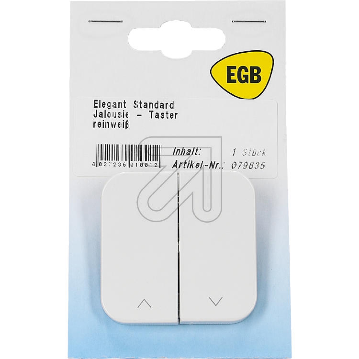 EGBElegant Standard pure white self-service blind buttonArticle-No: 079835