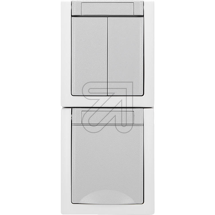 EGBPacific FR Schuko socket serial switch. vertical gray 90591082-DEArticle-No: 085125