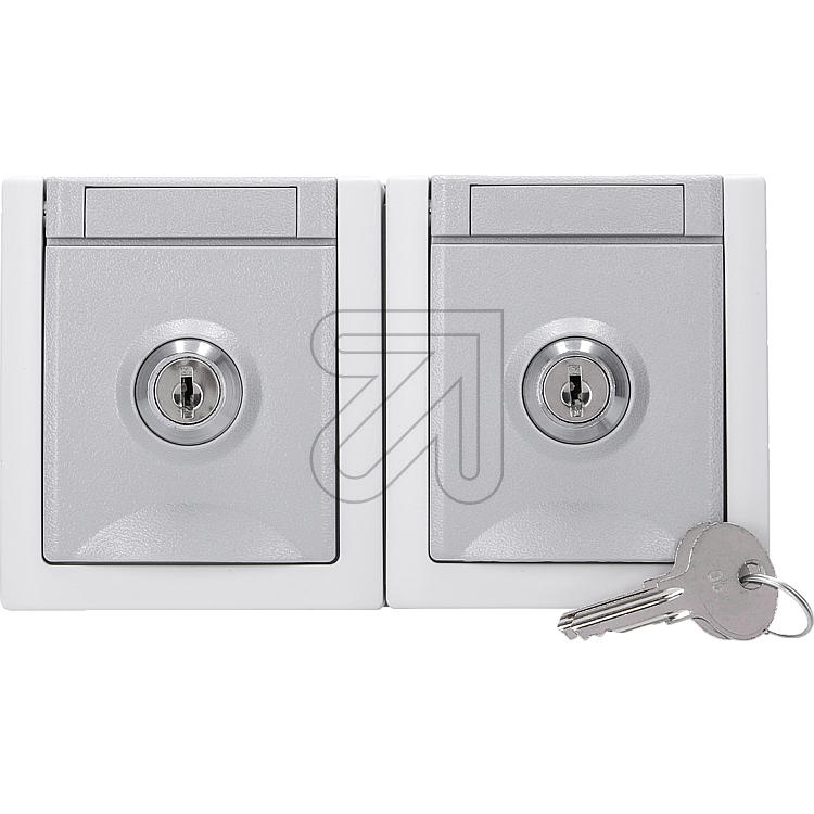 EGBPacific FR 2-way socket horizontally lockable. Lock 2 gray 90591072-DEArticle-No: 085285