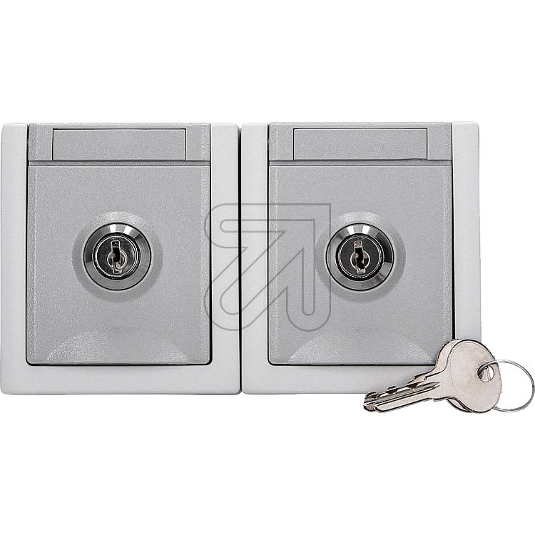 EGBPacific FR 2-way socket horizontally lockable. Closure 5 gray 90591075-DEArticle-No: 085305