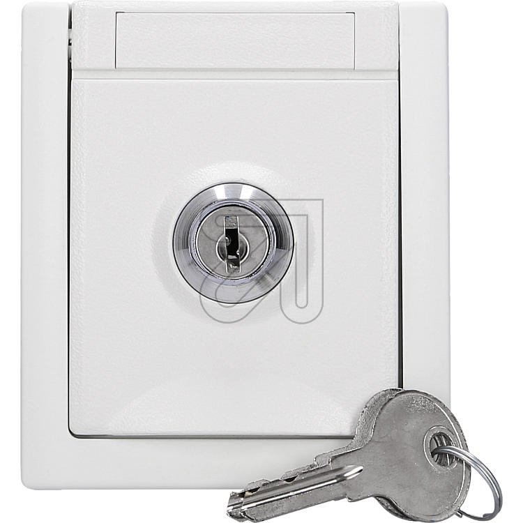 EGBPacific FR Schuko socket, lockable, white lock 9 90591149-DEArticle-No: 085435