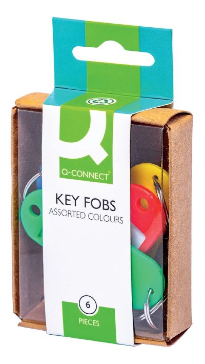 Q-ConnectKeychain assorted 4 colors 6 pieces-Price for 6 pcs.Article-No: 5705831020368