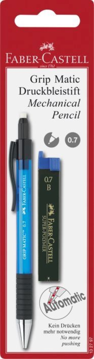 Faber CastellMechanical pencil 0.7mm with 6 leads Blister Grip MaticArticle-No: 4005401327974