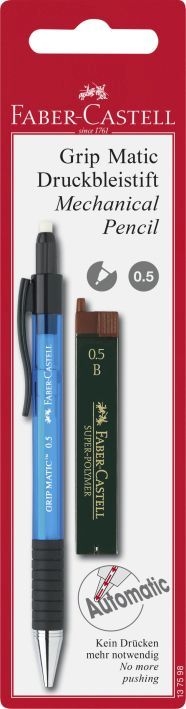 Faber CastellMechanical pencil 0.5mm with leads Blister Grip MaticArticle-No: 4005401375982