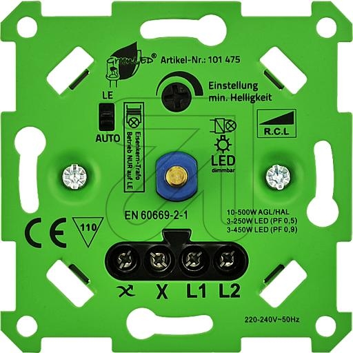 GreenLEDauto-detect dimmer for LED + standard autom. Selection of dimming mode + separate LEArticle-No: 101475