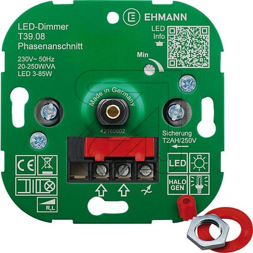 EHMANNUP Dimmer für LED- und Energiesparlampen T39.08Artikel-Nr: 101505