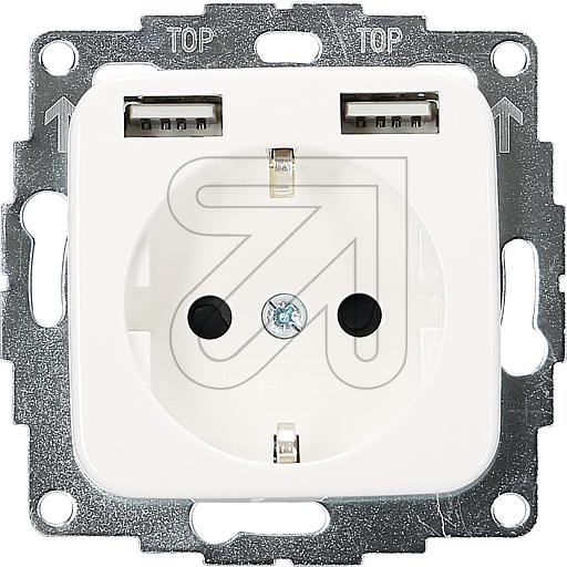 2USBSchuko socket 2USB inCharge PRO SI pure white VDE, 32mmArticle-No: 101625