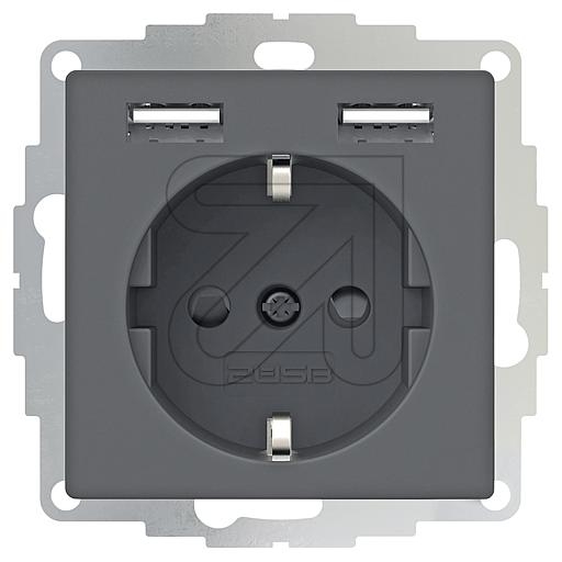 2USBSchuko socket 2USB inCharge PRO 55 anthracite VDE, 32mmArticle-No: 101645