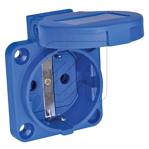 PCESocket panel with hinged cover blue 105-0b with screw contactArticle-No: 101920