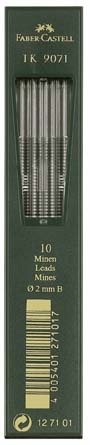 Faber CastellTK lead 9071/3B case of 10 2mm lead-Price for 10 pcs.Article-No: 4005401271031