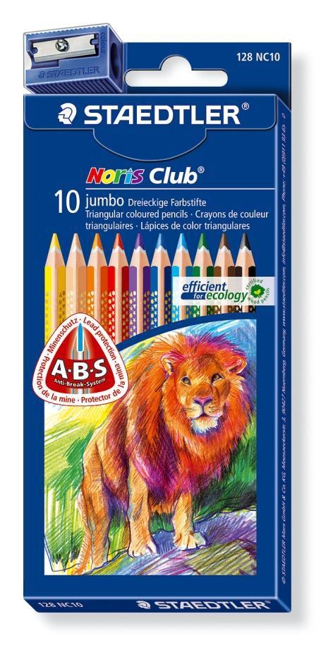 StaedtlerColored pencil case Noris Club Jumbo 10 pieces TriplusArticle-No: 4007817130087