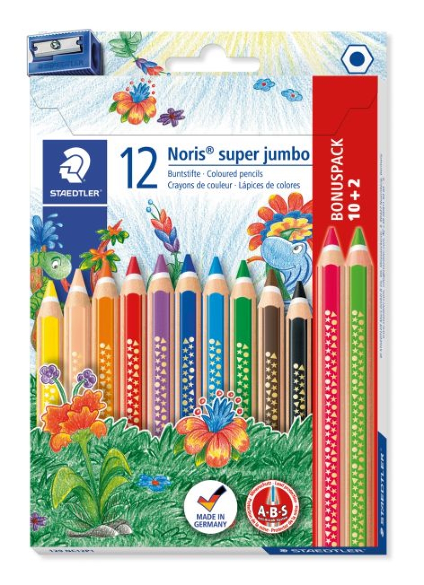 StaedtlerColored pencil case Noris 10 2 bonus pack super Jumbo 129Article-No: 4007817036815