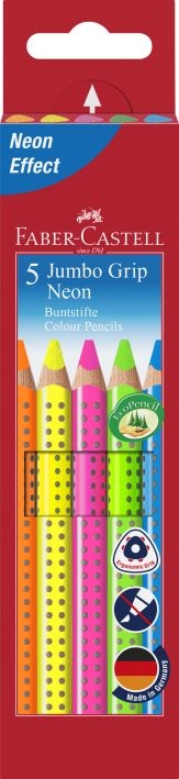 Faber CastellColored pencils Jumbo Grip Neon box of 5 110994Article-No: 4005401109945
