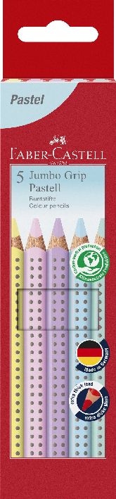 Faber CastellFarbstifte Jumbo Grip Pastell 5er SchachtelArtikel-Nr: 4005401109914