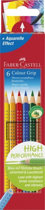 Faber CastellGrip colored pencils normal cardboard case of 6 112406Article-No: 4005401124061