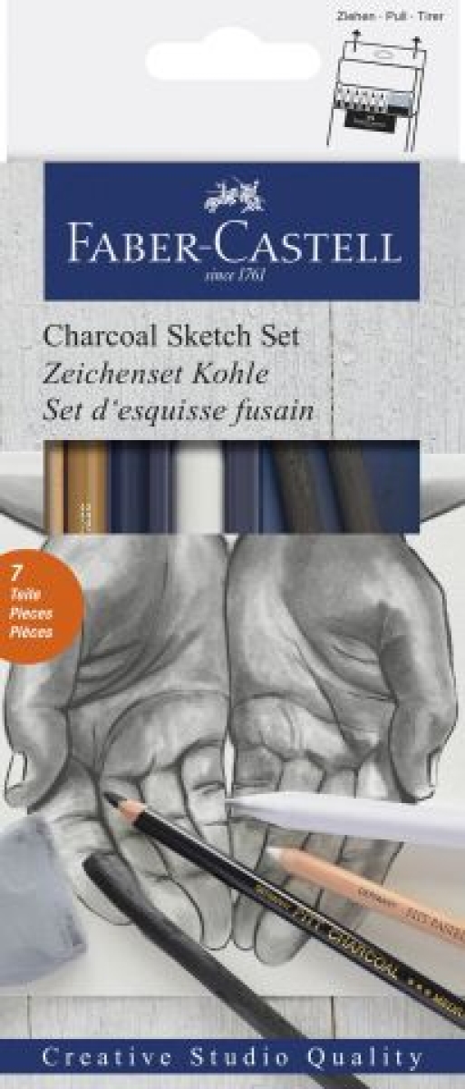 Faber CastellZeichenset Kohle 7tlg Kohle Sketch Set 114002Artikel-Nr: 4005401140023