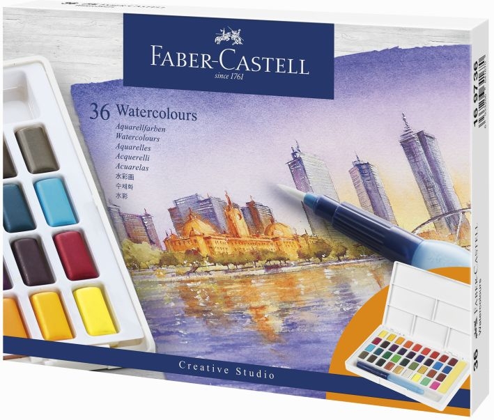 Faber CastellWatercolours, 36 pieces in pans FC 169736Article-No: 6933256641670