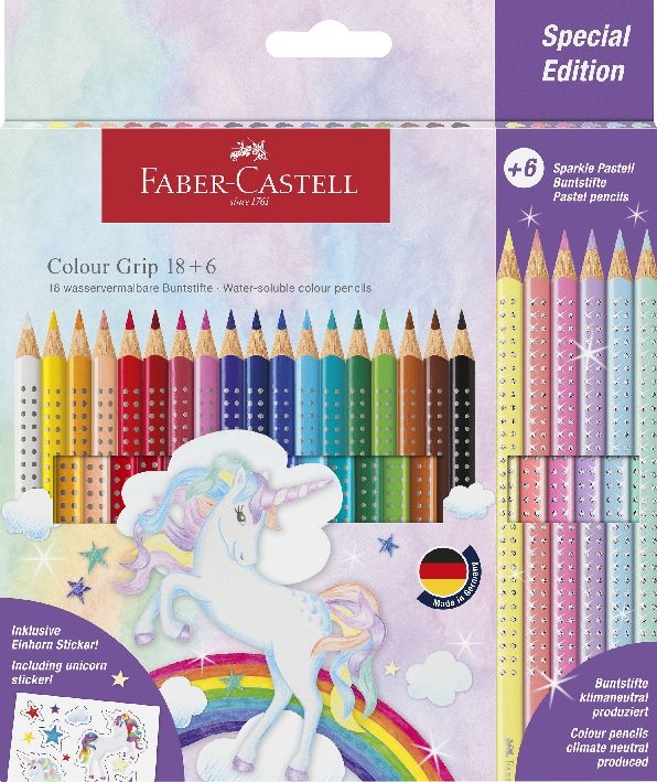 Faber CastellFarbstifte Grip normal 18er Einhorn Edition 201543-Preis für 5 PackArtikel-Nr: 4005402015436