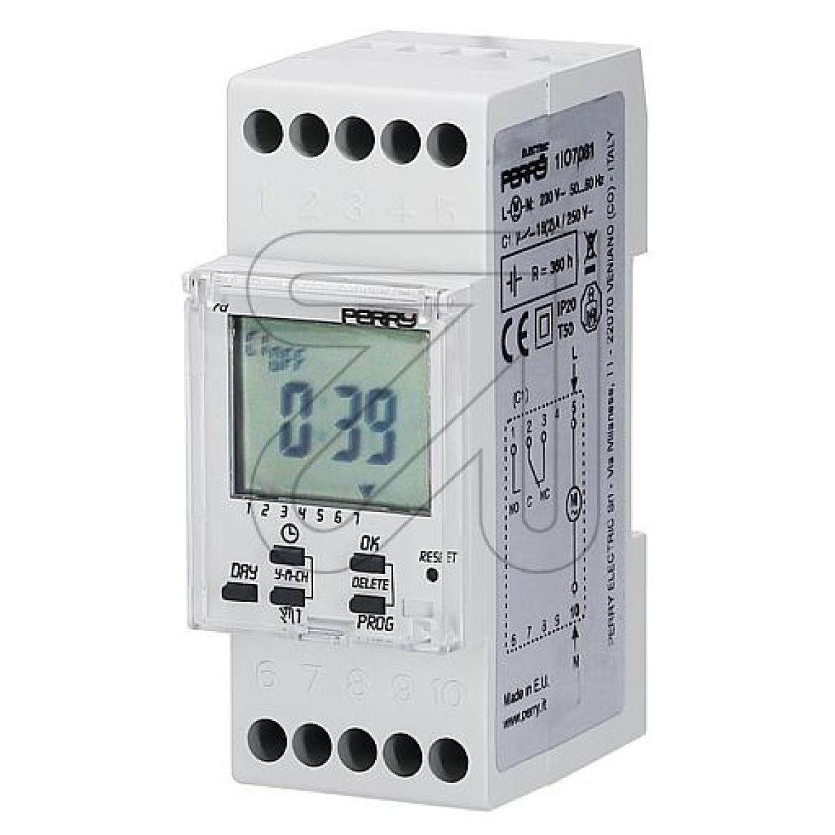 PERRY ELECTRICDigital time switch CPU35wu-LCD/1IO 7081 (7081)Article-No: 113355