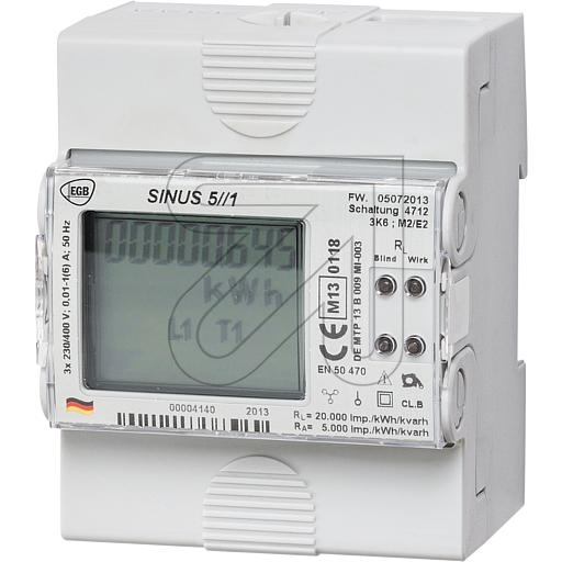 EGB3-phase current meter SINUS 5//1A certified.Article-No: 114590