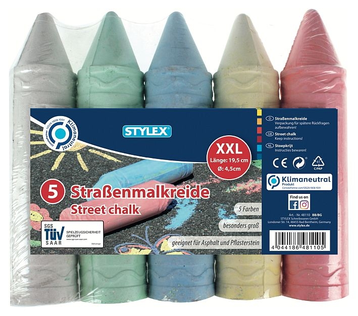 StylexStraßenmalkreide XXL 5er 48110Artikel-Nr: 4044186481105