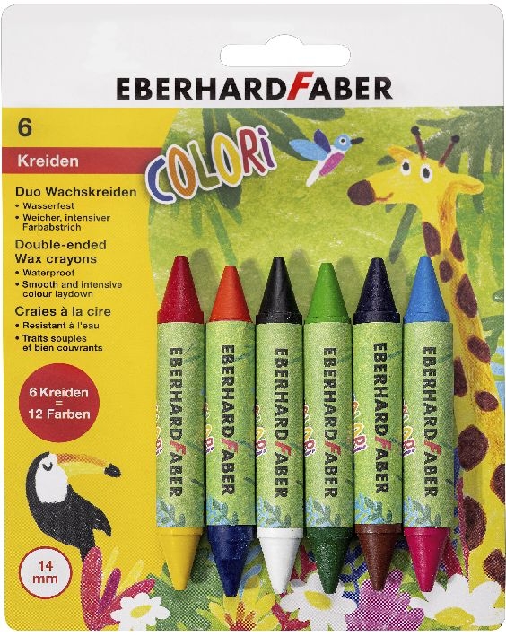 Eberhard FaberWax crayon duo 6 crayons = 12 colors 524098Article-No: 4087205240987