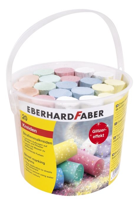 Eberhard FaberStreet chalk glitter assorted 20 pieces in bucket 526520Article-No: 4087205265201