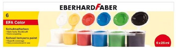 Eberhard FaberSchool paints, set of 6 pots with 25ml Efacolor 575506Article-No: 4087205755061