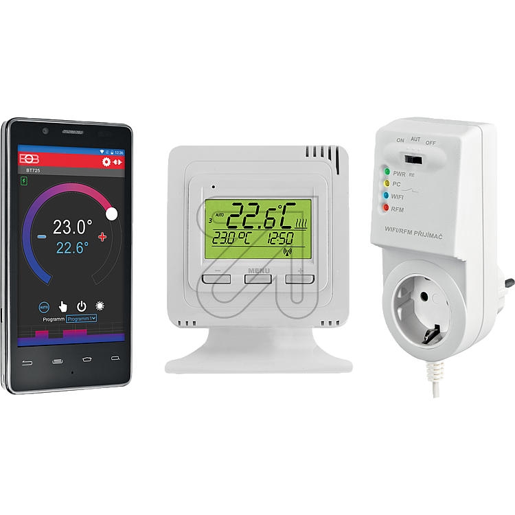WiFi-Thermostat mit Schaltsteckdose BT 725Article-No: 115760