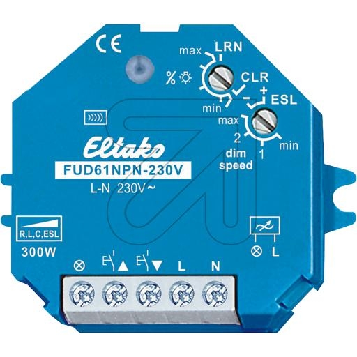 EltakoWireless actuator uni dimmer switch FUD61NPN-230VArticle-No: 118230