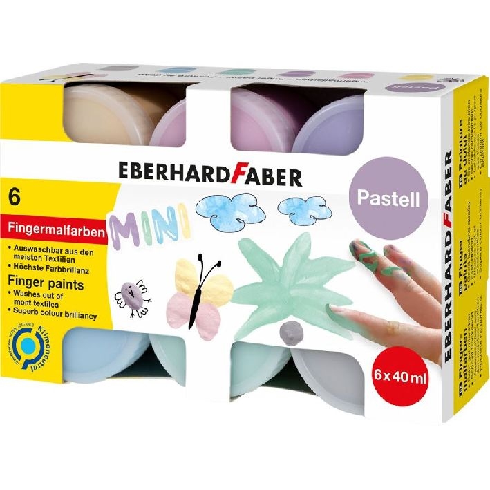 Eberhard FaberFinger paint 40ml 6 EFA pastel colors washable 578604Article-No: 4087205786041